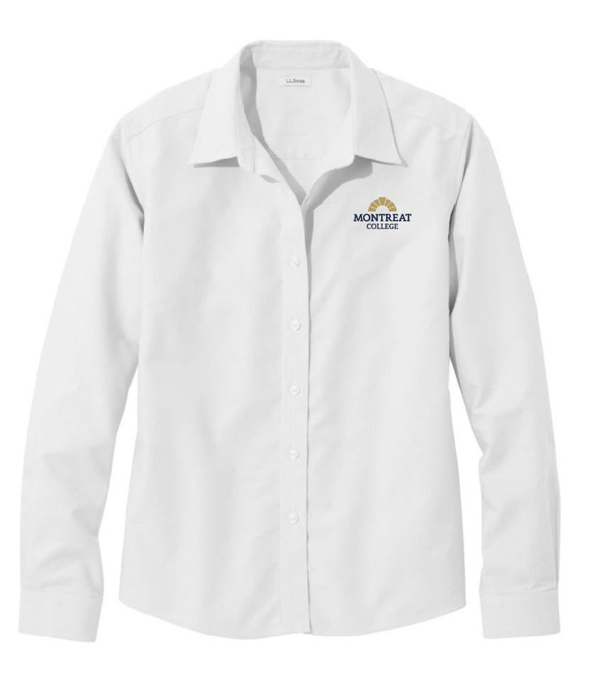 Ladies Wrinkle-Free Classic Oxford Cloth Shirt | White  Montreat College