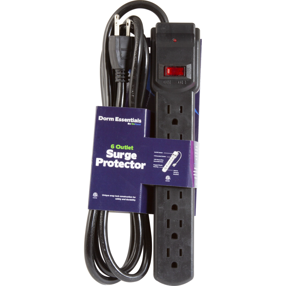 Surge Protector | 6-Outlet | Black