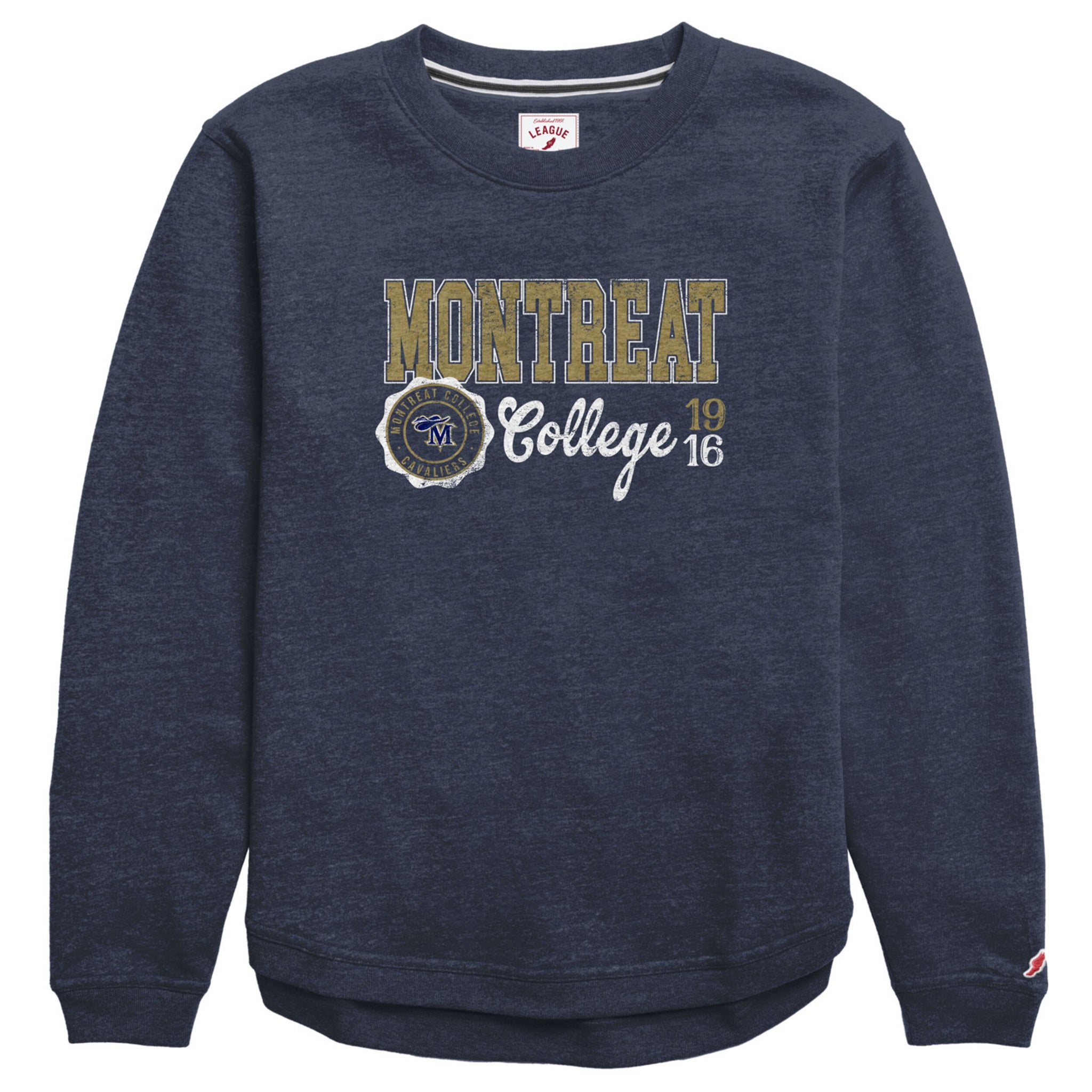 Victory Springs Ladies Crewneck | Heather Liberty Navy – Montreat