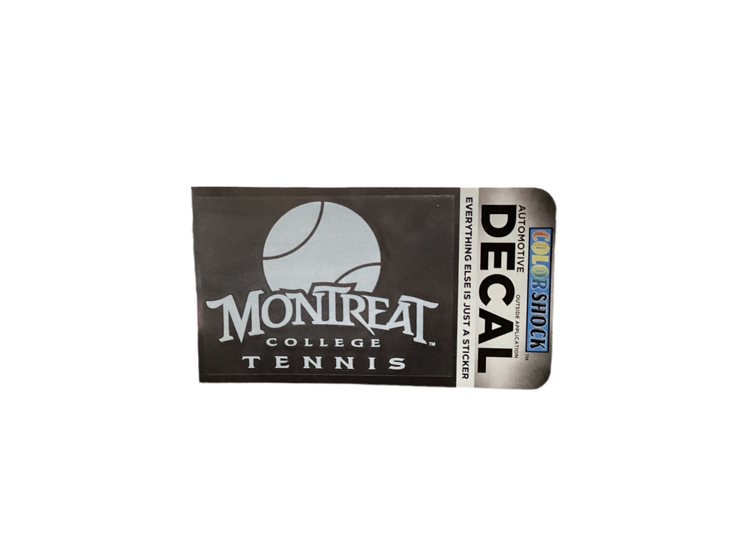 Tennis Automotive Decal, White
