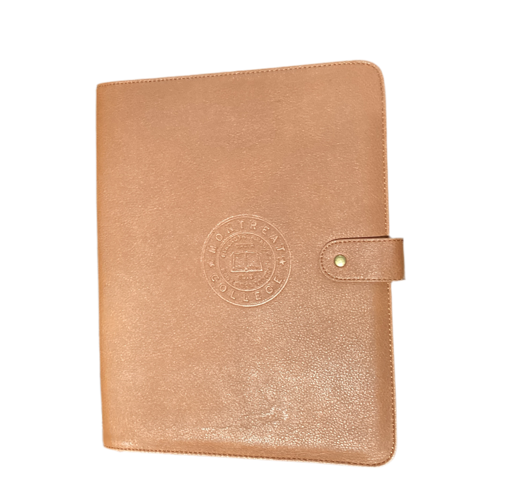 Natisino Zippered Padfolio, Tan