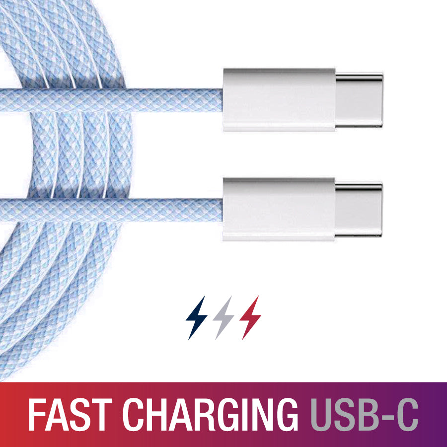 3' USB-C to USB-C Fast Cable | Blue