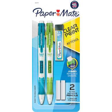 Paper Mate Clearpoint Mechanical Pencil Starter Set| Asst .7mm 2 Pk BP