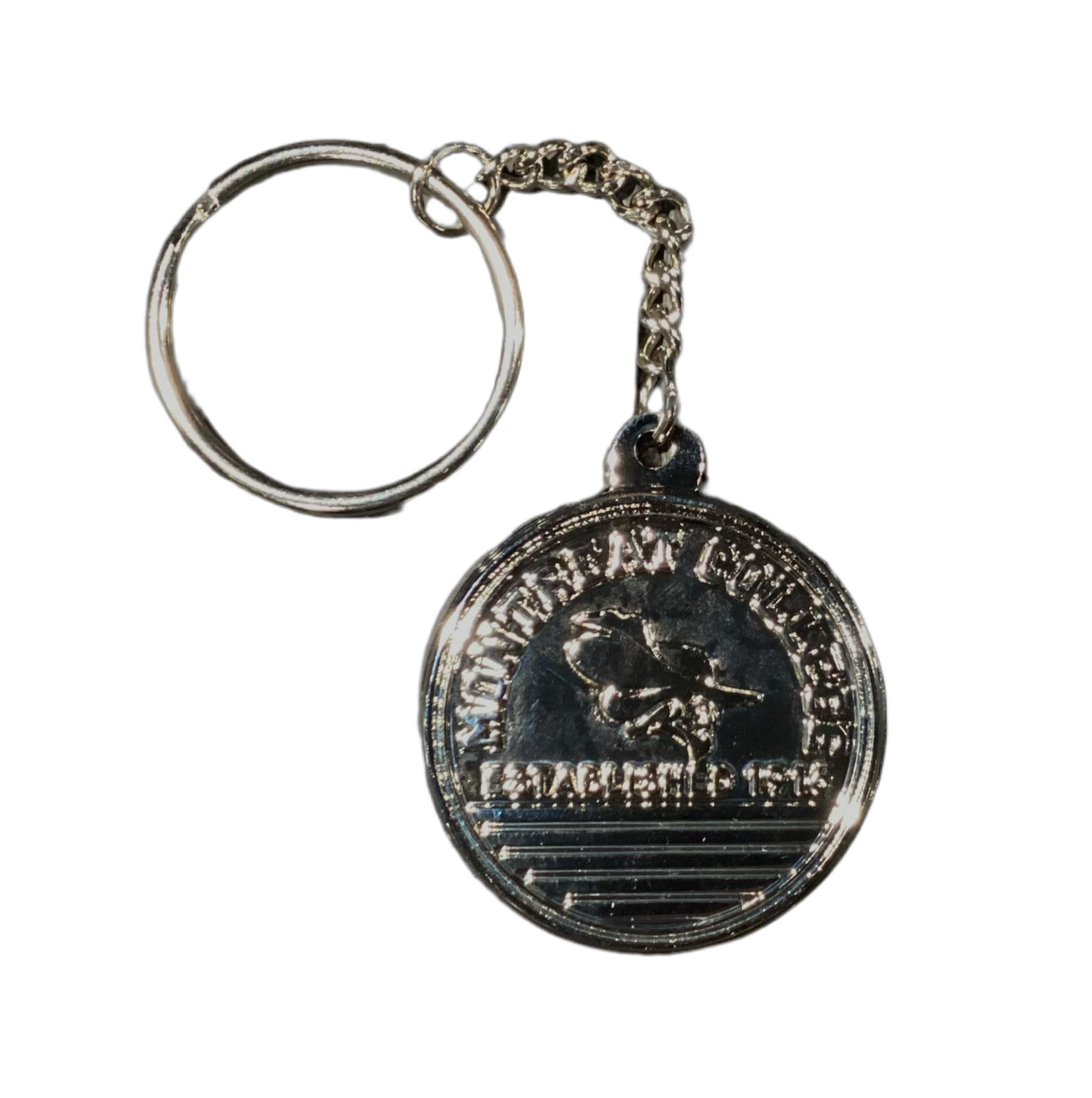 Silver Token Montreat Keychain