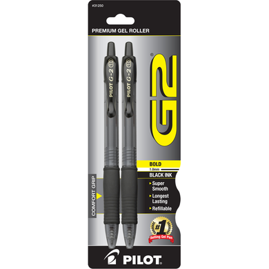 G2 Retractable Gel Pen | 1.0mm Black 2Pk BP