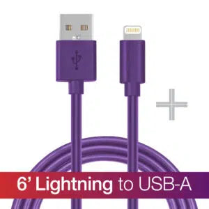 6' Lightning to USB-A | Purple MFi