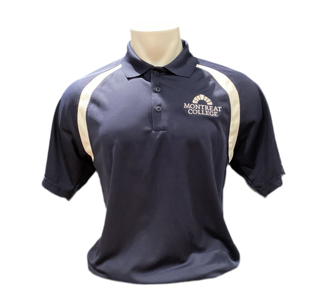 Montreat College Polo Sport-tek, Navy/White