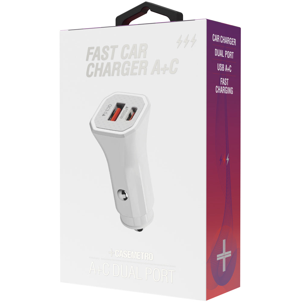 Car Fast Dual Charger A+C Boxed