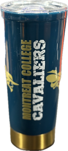 Travel Tumbler Navy and Gold