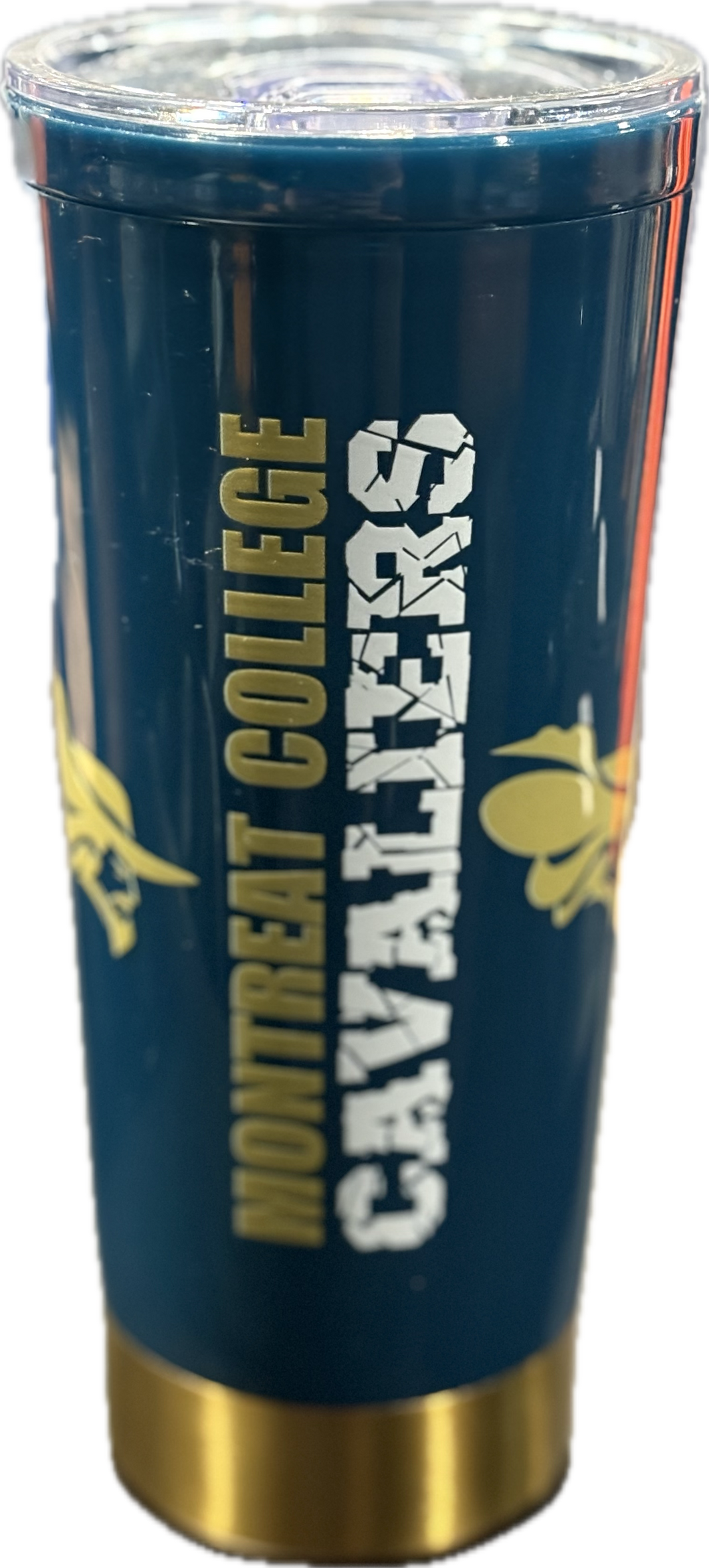 Travel Tumbler Navy and Gold