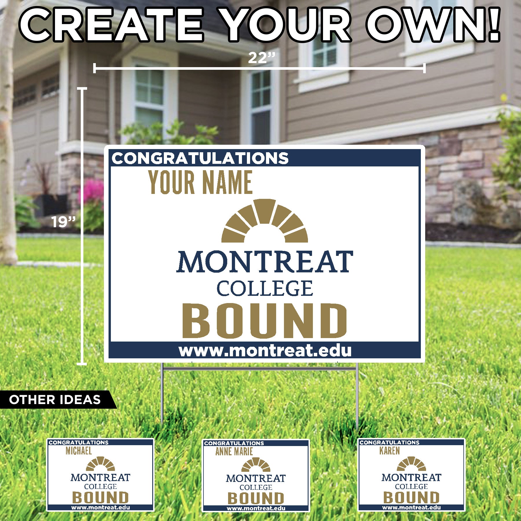 Custom Graduation Yard Sign | Name Bound