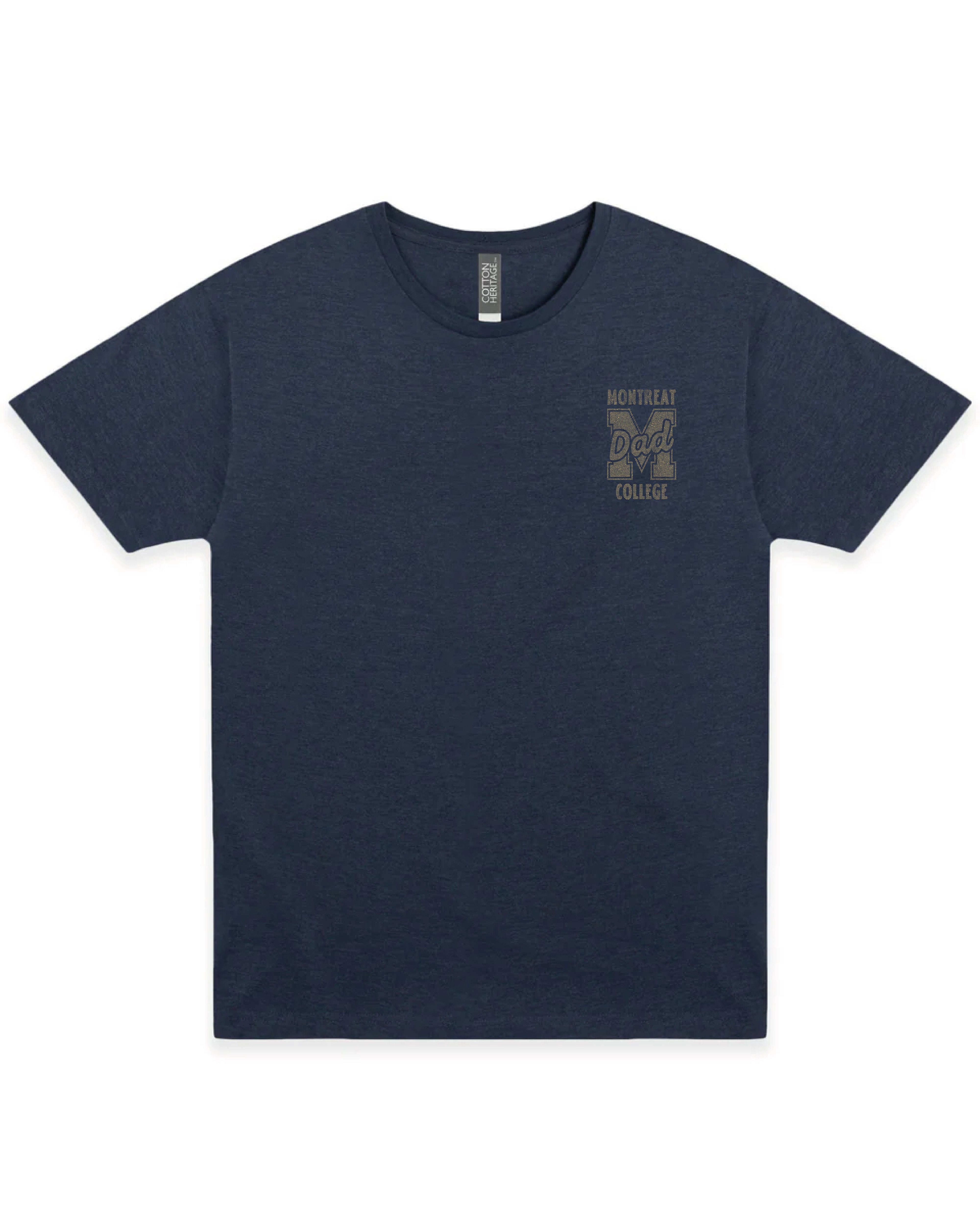 Big Block Tee | Dad | Navy Heather