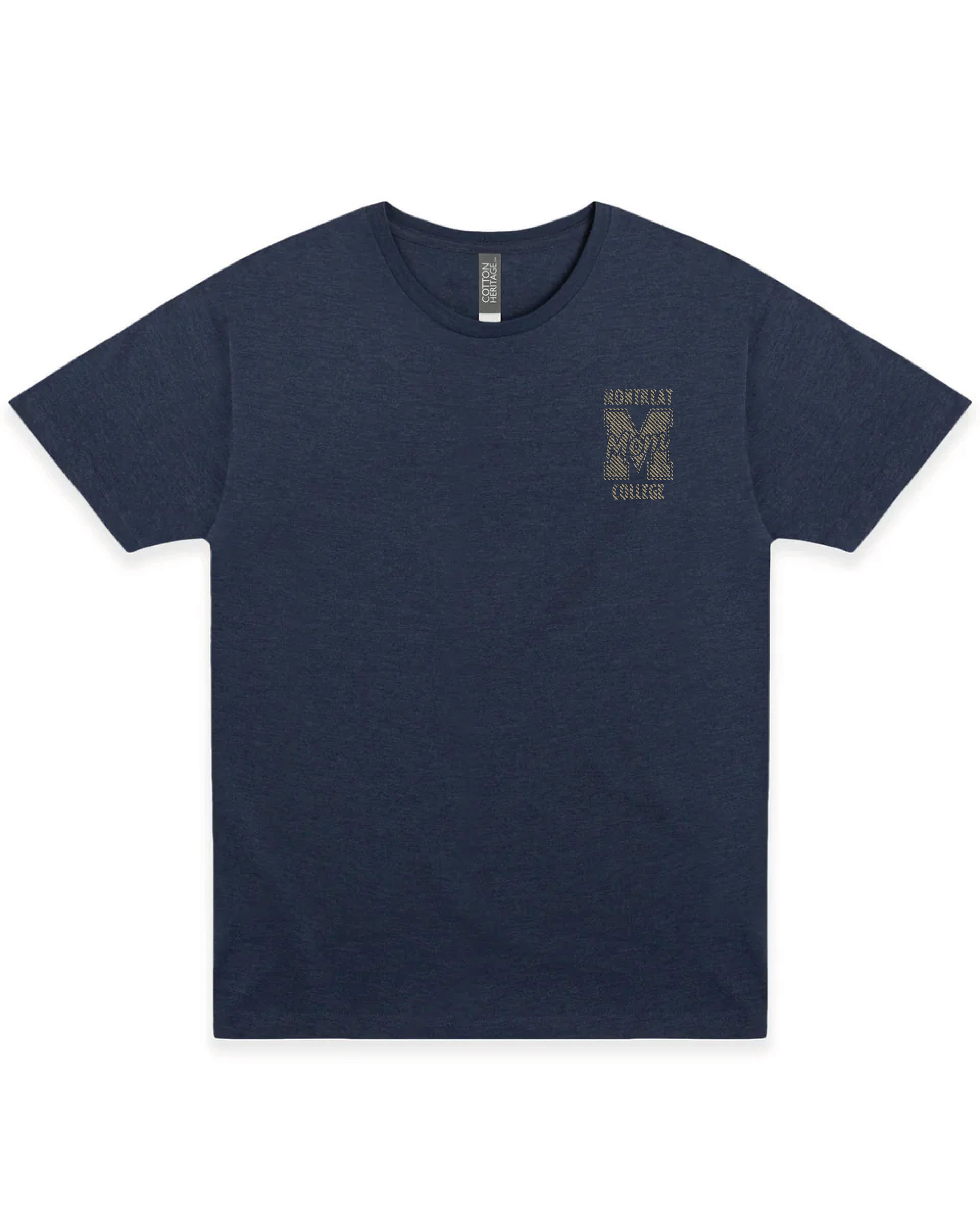 Big Block Tee | Mom | Navy Heather