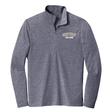 Tri-Blend Moisture Wicking 1/4 Zip, Navy Heather