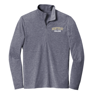 Tri-Blend Moisture Wicking 1/4 Zip, Navy Heather