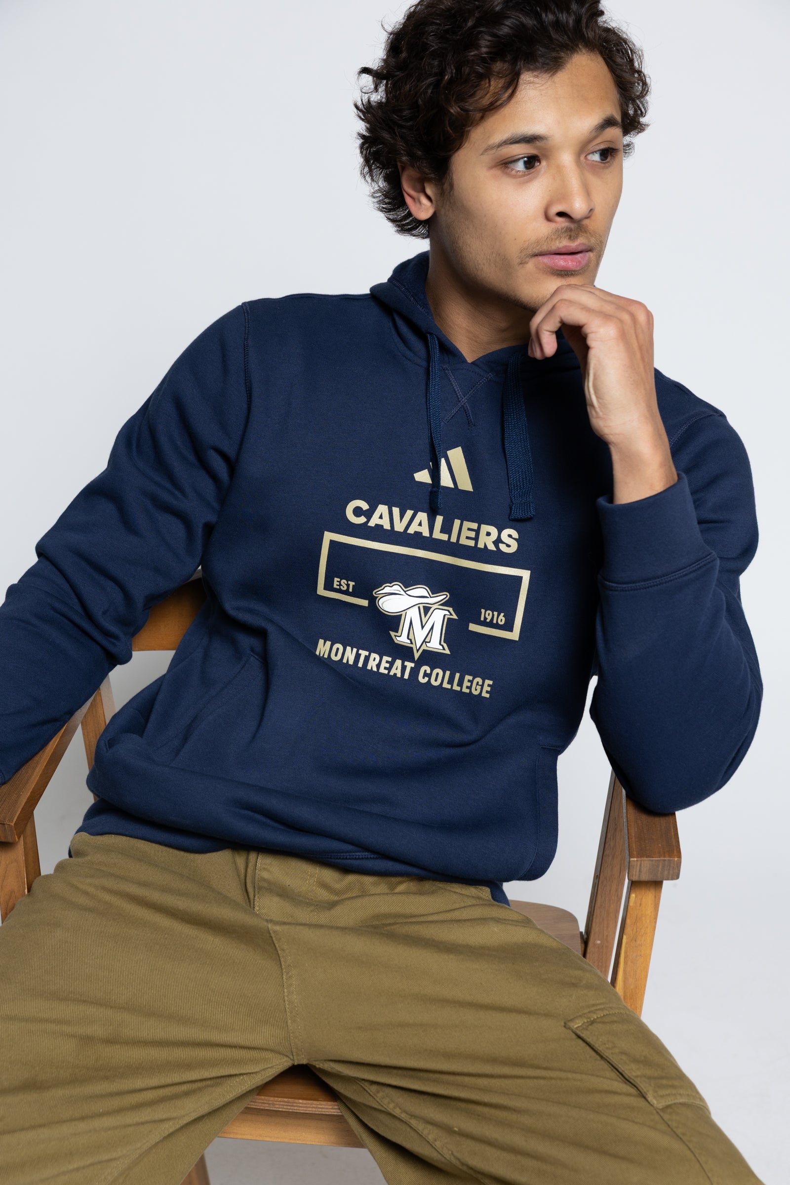 Adidias Blended Hooded Pullover | Navy