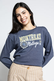 Victory Springs Ladies Crewneck | Heather Liberty Navy
